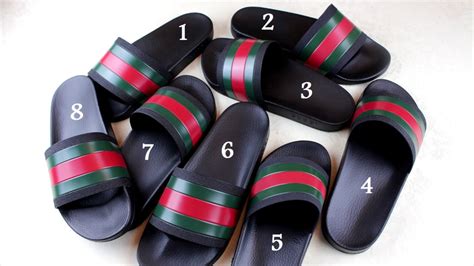 gucci slide knock off|faux Gucci flip flops.